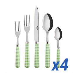 Gingham Garden Green 20pc Service for 4