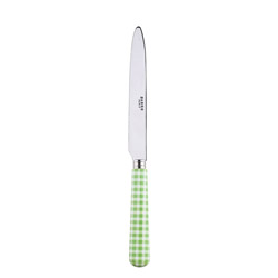 A photo of Gingham Garden Green Dinner Knife, Serrated