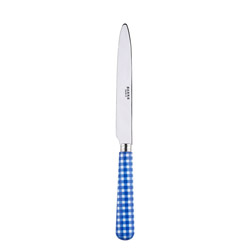 Gingham Lapis Blue Dinner Knife, Serrated