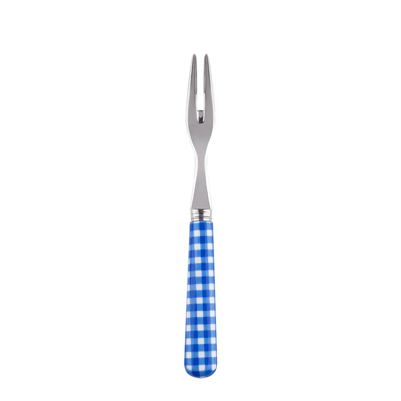 Gingham Lapis Blue Cocktail Fork