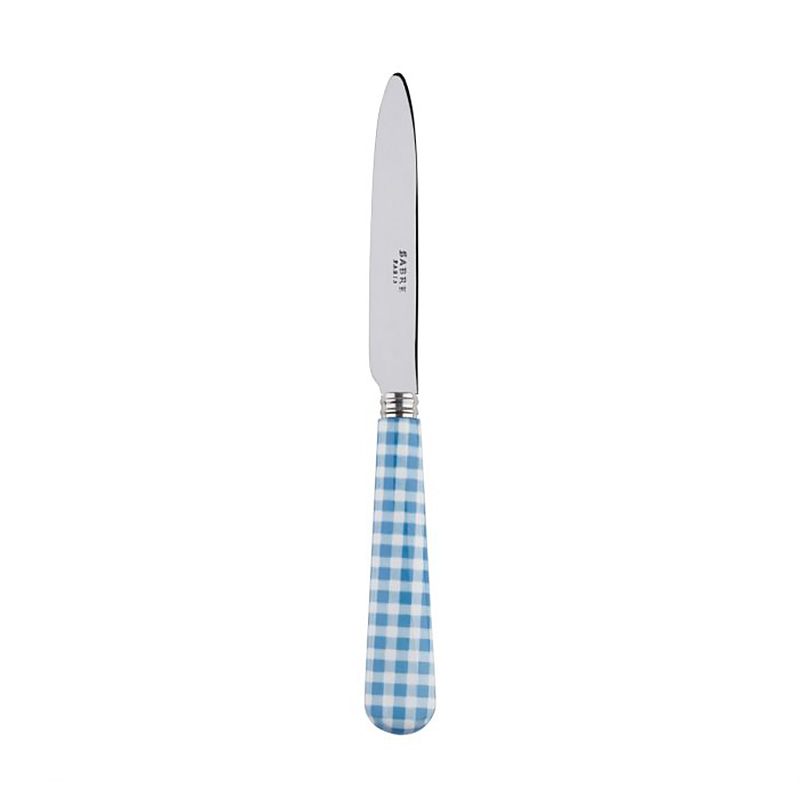 Gingham Light Blue Dessert Knife