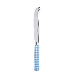 A photo of Gingham Light Blue Cheese Knife, Large