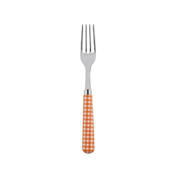 A photo of Gingham Orange Dinner Fork