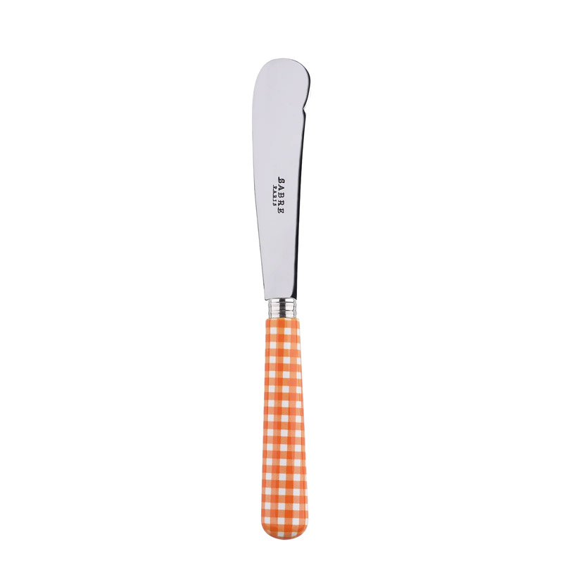 Gingham Orange Butter Knife