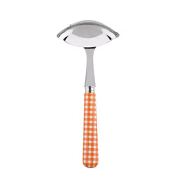 A photo of Gingham Orange Gravy Ladle