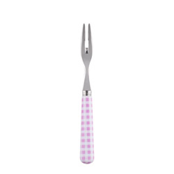 A photo of Gingham Pink Cocktail Fork