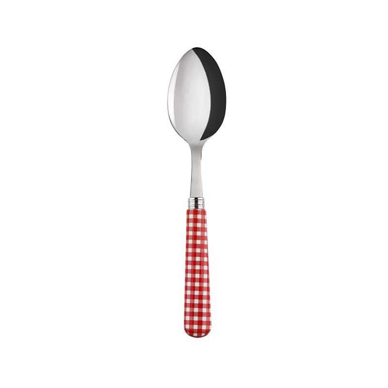 Gingham Red Soup Spoon