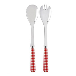 Gingham Red 2pc Salad Set