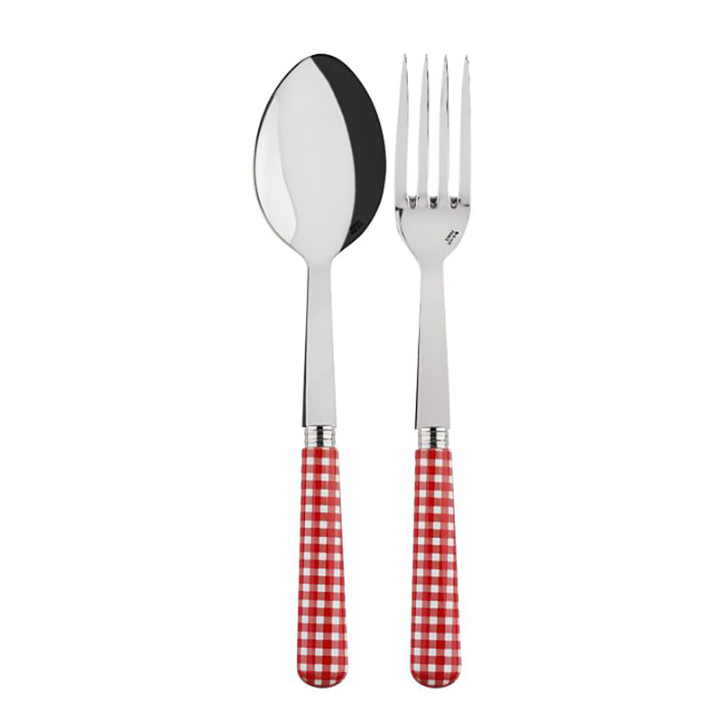 Gingham Red 2pc Serving Set