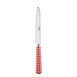 A photo of Gingham Red Dinner Knife, Serrated