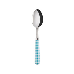 Gingham Turquoise Soup Spoon