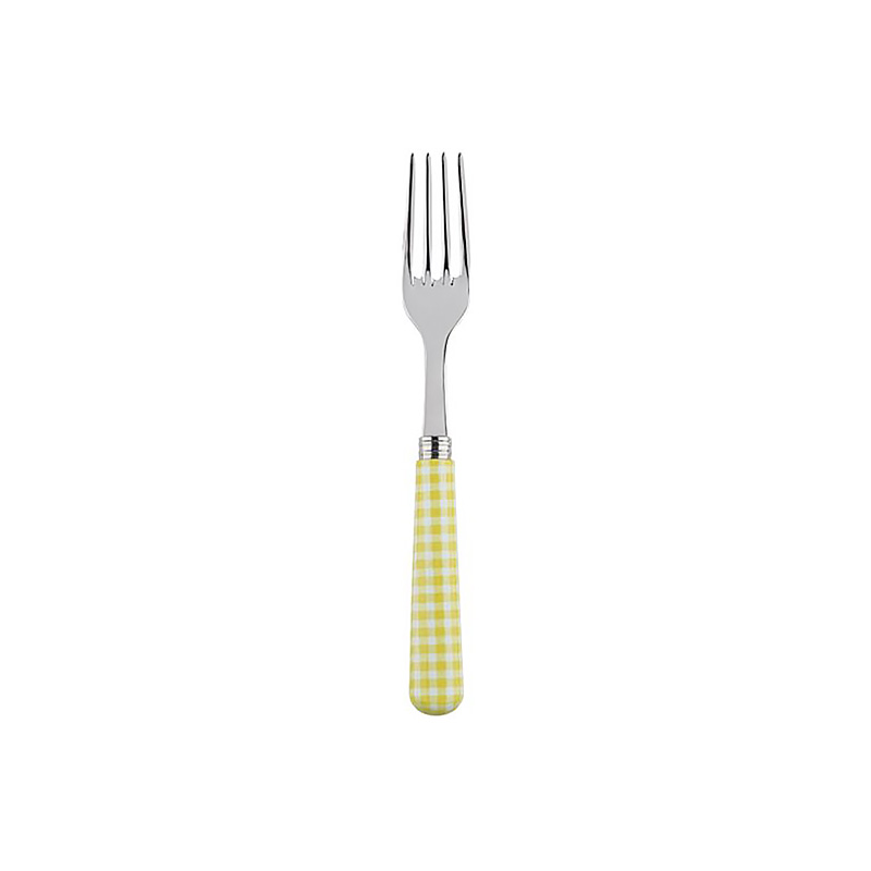 Gingham Yellow Salad Fork