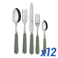 A photo of Gustave Dark Green 60pc Service for 12