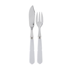 Gustave White 2pc Fish Set (Place Setting)
