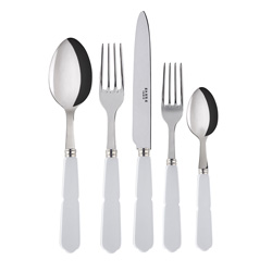 A photo of Gustave White 5pc Place Setting