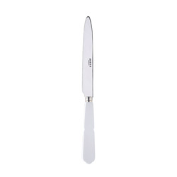 Gustave White Dinner Knife, Serrated