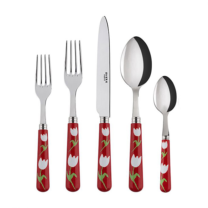 Tulip Red 5pc Place Setting