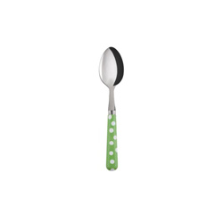 A photo of White Dots Garden Green Teaspoon
