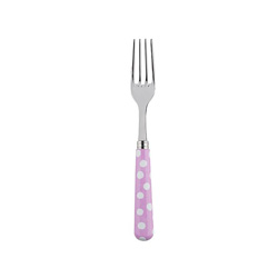 A photo of White Dots Pink Dinner Fork