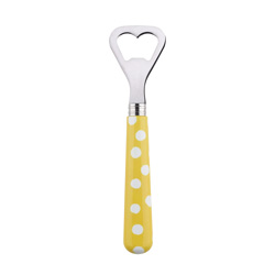 A photo of White Dots Yellow Bottle Opener