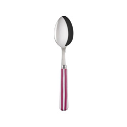 A photo of White Stripe Fuchsia Soup Spoon