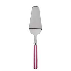 White Stripe Fuchsia Tart Server