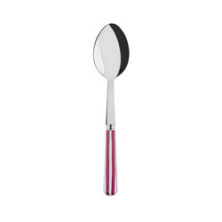 White Stripe Fuchsia Serving Spoon