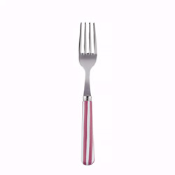 White Stripe Fuchsia Cake Fork