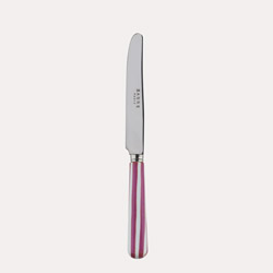 White Stripe Fuchsia Breakfast Knife, Small