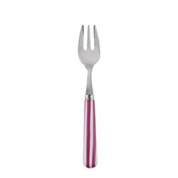 A photo of White Stripe Fuchsia Oyster Fork