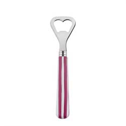 White Stripe Fuchsia Bottle Opener