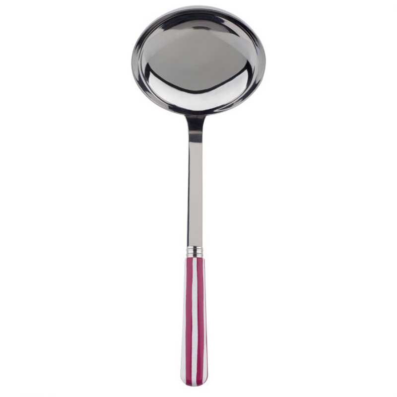 White Stripe Fuchsia Ladle