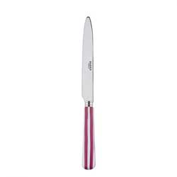 White Stripe Fuchsia Dinner Knife, Serrated