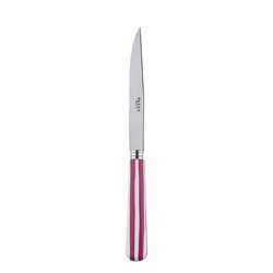 White Stripe Fuchsia Steak Knife