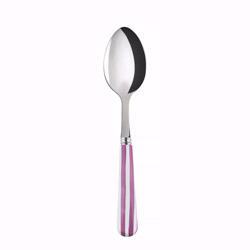 White Stripe Fuchsia Dessert Spoon