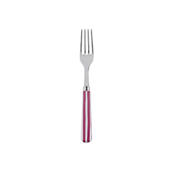 White Stripe Fuchsia Salad Fork