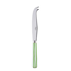 A photo of White Stripe Garden Green Cheese Knife, Large