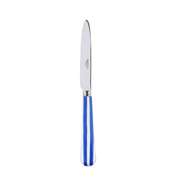 A photo of White Stripe Lapis Blue Dessert Knife