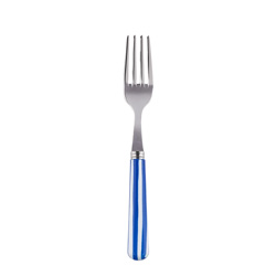 White Stripe Lapis Blue Cake Fork