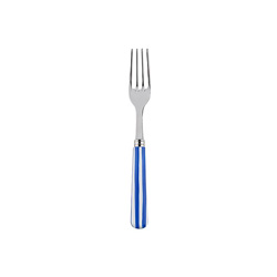 A photo of White Stripe Lapis Blue Salad Fork