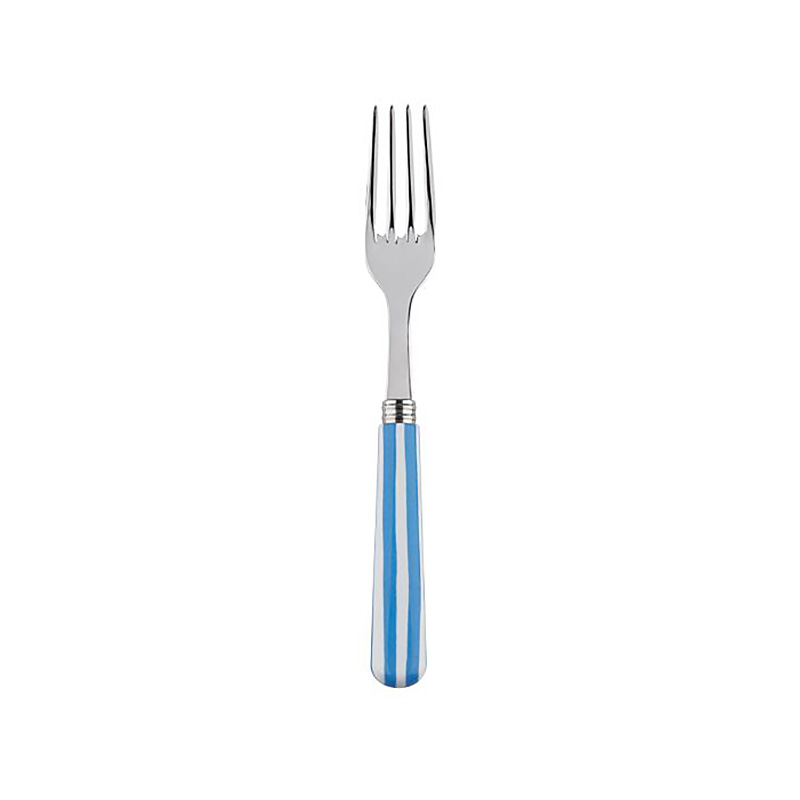 White Stripe Light Blue Dinner Fork