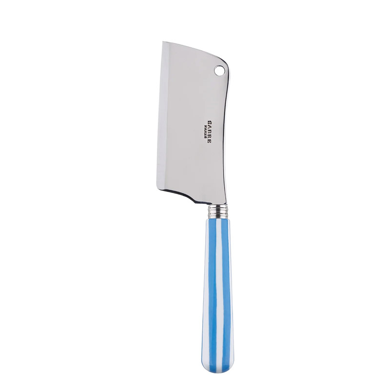 White Stripe Light Blue Cheese Cleaver