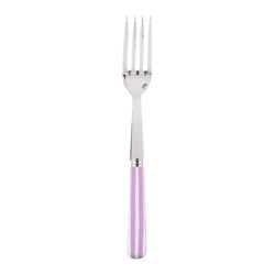 White Stripe Pink Serving Fork