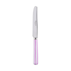White Stripe Pink Breakfast Knife, Small