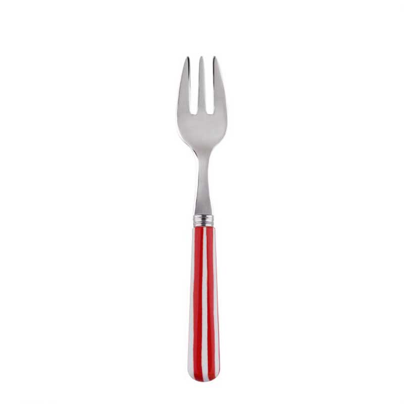 White Stripe Red Oyster Fork