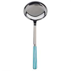 White Stripe Turquoise Ladle