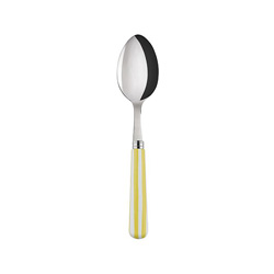 White Stripe Yellow Soup Spoon