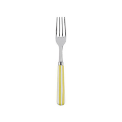 White Stripe Yellow Dinner Fork