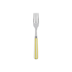 A photo of White Stripe Yellow Salad Fork