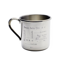 A photo of Birth Record Baby Cup, Girl